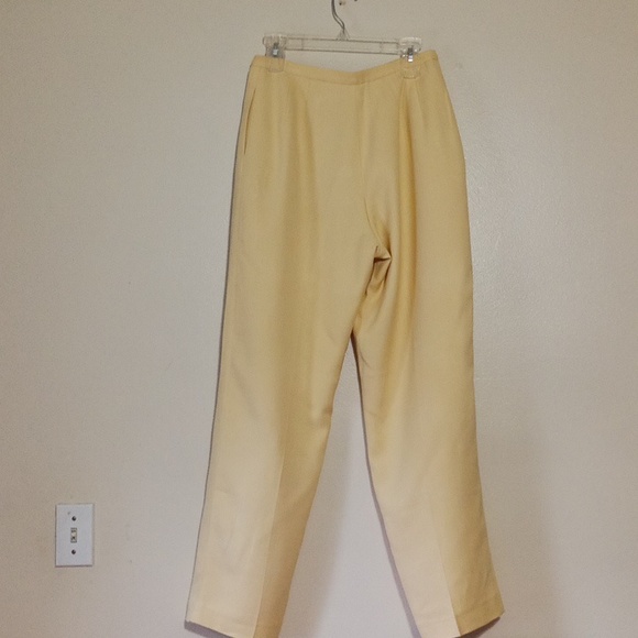 Pendleton Canary Yellow herringbone 85% silk 15% wool pants suit - Picture 10 of 14